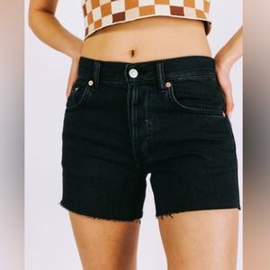 Free People We The Free Ivy Mid Rise Denim Shorts